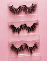 2225mm Long Mink Eyelashes 3D Fuller Fluffy Lashes Big Lash Whole 5D False Eyelash Volumn Soft Cotton Band Not Plastic Feelin6704734