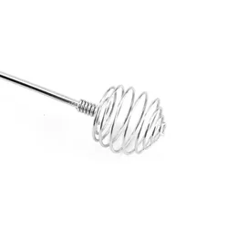 Whole 200pcs Stainless Steel Honey Dipper Stick Drizzle Honey with Ease No More Mess with Honey Dipping Unique Spiral Shape 4569817