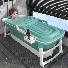 Badkar modern bärbar badkar fällbart badbassäng hushåll skummande badkar vuxen badkar vuxen tvättbassäng full kropp svett ånga