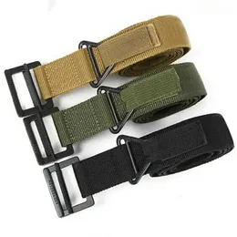 ashion Accessories New Nylon Outdoor Tactical Mens Belt Black Outer Designer Belt CQB Canvas Belt Daily Matching Climbing Training J240506
