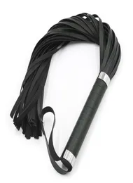 Высококачественный черный кожаный шлепки с кожаным шлебным лопатом.