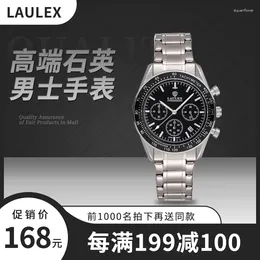 Armbanduhren Laulex 2024 AK Projekt Herren Uhren Luxusquarz -Armbanduhr für Männer AR Saphirgeschwindigkeit Chronographen Automatisches Datum