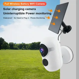 Камеры Wi -Fi Camera 2MP Батарея на открытом воздухе солнечное видеонаблюдение ночное зрение. Обзор безопасности IP66 Водонепроницаемое AP камера Поддержка облака хранения