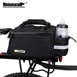 Rhinowalk Bicycle Bag MTB Bike Rack Trunk Pannier Cycling Multifunktionella stora kapacitetsresor med regntäcke 240416