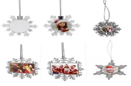 Sublimation Blank Snowflake Pendants Ornamenti natalizi di trasferimento termico Bianchi ornamenti bianchi decorazioni per alberi fai -da -te personalizzati 9054902