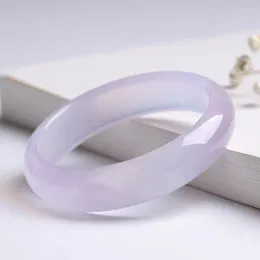 Pulseira de lichia de lichia congelada com alta ágata com cor natural de cor roxa de cor de cor roxa Fairia de cristal