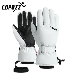Gloves Five Fingers Gloves Copozz Men Women Winter Ski Waterproof Ultralight Snowboard Motorcycle Riding Snow Keep Warm Windproof 231130