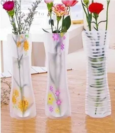 50pcs 크리에이티브 클리어 PVC 플라스틱 화병 워터 가방 생태 친화적 인 접이식 꽃 꽃병 재사용 가능한 홈 웨딩 파티 장식 RH36413961838