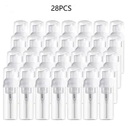 Şişeler 28pcs 60ml/30ml köpük dağıtıcı şişe plastik doldurulabilir mini köpük şişe köpüklü sabun dağıtıcı pompa şişeler seyahat için