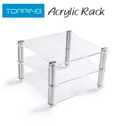 Verstärker -Belag Acrylregal für D30 Decoder A30 HiFI -Verstärker Ampere Rack Transparent Equipment Twolayer Rack