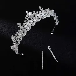 Wedding Hair Jewelry ICazo Bridal Wedding Prosty imitacja Pearl Crown Clip