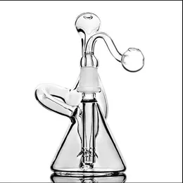 Shisha Dickes Glas Wasser Bong rauchen Wasserrohre Mini Dab Öl Rig Kopfige Becherbongs mit 14 -mm -Gelenk