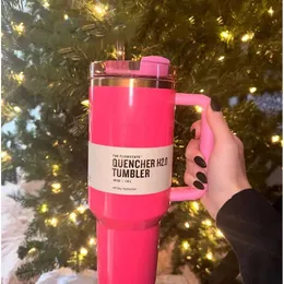 Ready To Ship Sell Well THE QUENCHER H2.0 Cosmo Pink Parade TUMBLER 40Oz 304 Swig Wine Mugs Valentine's Day Gift Flamingo Water Bottles Target Red 0504