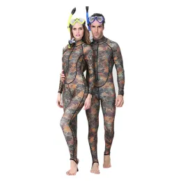 بدلات الغوص Onepiece Camouflage Rashguard البالغين الغوص Skin UPF50+ Wetsuit ملابس السباحة للغوص في ركوب القوارب الغطس ركوب الأمواج