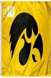 Iowa Hawkeyes USA University Flag Banner 150cm90cm 35ft Polyester مخصص لافت