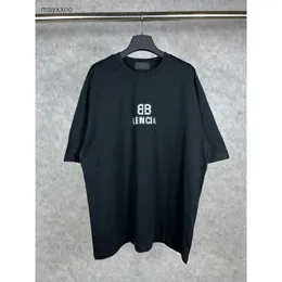 デザイナーTシャツBallencigssフーディーズメンズスウェットシャツパリモザイククラシックルック洗浄古い半袖TシャツルーズハーフTと女性愛好家ITKW