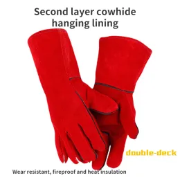 Gloves Welding Gloves Heat Resistant Perfect for Cooking/Baking/Fireplace/Animal Handling/BBQ 33cm Wear resistant high temperature