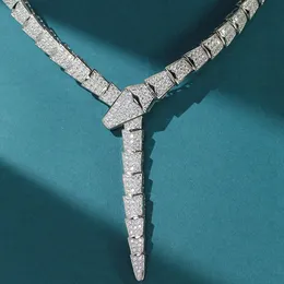 Zirkon Diamantstein breit oder schlanker Schlangenformular Halskette Ohrringe Armbänder Ringe Frauen Luxusdesigner Gold plattiert Schmuck 240511