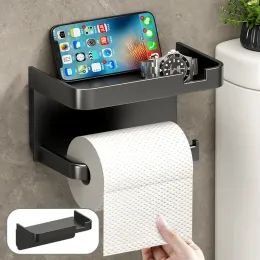 Handtücher Plastik -Toilettenpapierhalter Badezimmer Wandhalterung WC Papier Telefonhalter Regal Handtuch Rollenregal Zubehör Küch Handtuchhalter