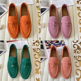 2024 Summer Loro Piano Women Men Men Men Sandale Platform Loafers Бренд Moccasins Oxfords Comfort Slip на тапочках дизайнерские сандалии дизайнерские повседневные туфли платья LP Sandalias dhgate