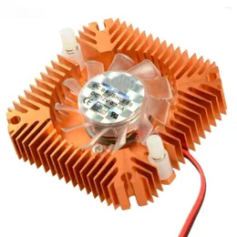 Computer Coolings 55mm 2 PIN Graphics Cards Cooling Fan Heatsink Cooler Aluminum Gold Fans Fit For Personal Components