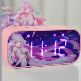 Clocks Official MiHoYo Honkai Impact 3 Fu Hua Herrscher of Sentience&Elysia Herrscher of Human:Ego Bluetooth Speaker Alarm Clock Gifts