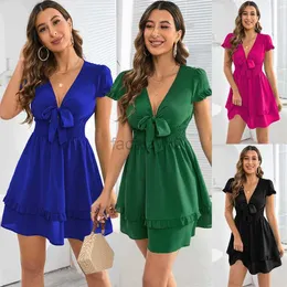 Vestidos casuais básicos vestido de grife de verão novo feminino sexy tie bolo vestido saia de praia de cor sólida plus size saia longa