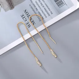 Cartas de brinco de charme de design principal Vintage 925 Silver Needless Earringsdiamond Gold for Woman Gift Supply4972662