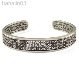 Desginer Viviennes Westwood Anxi Empress Dowager Bracelet with Thai Ancient Silver Letters treendy Cool 2023新しいトレンディでハンサムなアーティファクト洗える