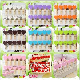 50pcs/lot mix colors mini mini wooden clothed ped with wood wood clip clok peg photo clamp for wedding ، baby baby dame dishort