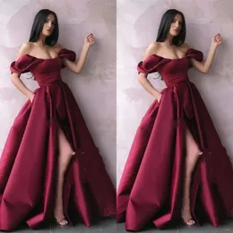 Платья выпускной 2021 off buty the plouds satin side slit reuffles длина пола на заказ вечерний вечерний платье для вечеринок vestido de noche