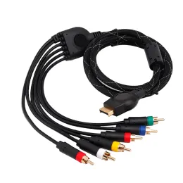 Кабели высокого качества RGBS Audio Video Cable для PS2 для PS3 Game Console Connector BNC доступен 1,8 м. Не компонент