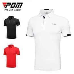 Polos masculinos PGM MEN MEN SLVE SLVE SHORTS Roupas de verão Anti-Sweat Respirável Quick Dry YF587 atacado Y240506