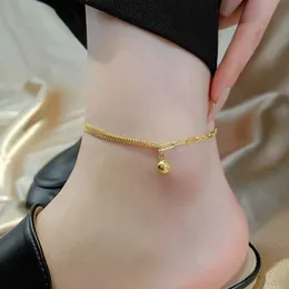 Anklets 2023 Fashion simple adjustable girls anklet splice chain ball filled with star high quality anklet fashion jewelry anklet