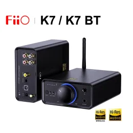 Amplifier FiiO K7/K7 BT Balanced HiFi Desktop DAC Headphone Amplifier AK4493S*2 XMOS XU208 PCM384kHz DSD256 USB/Optical/Coaxial/RCA Input