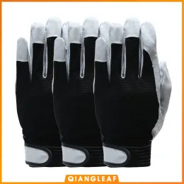 Gloves QIANGLEAF 3pcs Neutral Ultrathin Microfiber Work Gloves Leather Safety Gloves Driving Gardening Gloves Wear Safety Gloves 310