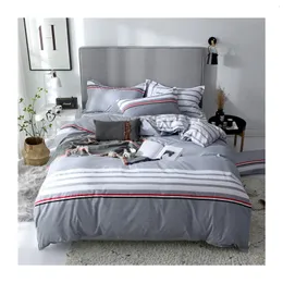 Double bed duvet cover Microfiber queen twin size quilt Plaid style 220x240 single bedding set and matching pillowcase 240506