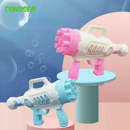 Gun Toys Bubble Gun 9 Hole Voride Party Games Mini Rocket Soap Soap Bubble Macher Maker Soap Toys for Kids Boy Boys Girls T240506