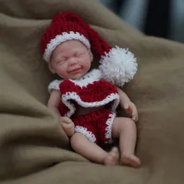 Bebekler 4.5 "Mikro Preemie Tam Vücut Silikon 11.5cm Bady Kız Bebek Yaşam Mini Reborn Bebek Surpsice Çocuk Antistres