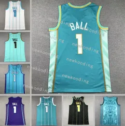 Koszulki do koszykówki Lamelo Ball Green White 2024 Miasto mężczyzn Kobiet Młodzież S-XXL Sport Jersey