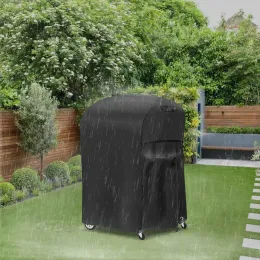 Grills Copertura per barbecue all'aperto Black 600D Polyester Oxford tessuto Oxford Duty Dolve Aurovalliere a pioggia solare Copertina protettiva