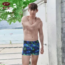 Men's Swimwear Jinhong Brands New Mens Flat Corner Adult Large Size Fashion Swimming Pants Prevent Awkwardness and Comfortable Training Swimming Pants for Men