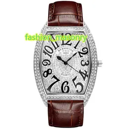 최상위 Moissanite Diamond Watch OEM 럭셔리 시계 가죽 손목 밴드 Moissanite Diamond Square Face 스테인리스 스틸 워치 다이아몬드