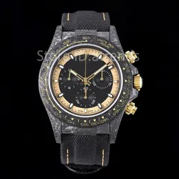 Top Elegante Cronogramma auto -avvolgimento automatico MECCHIO MECCHROGRAFICA COMPLATO BLIANCO NERO 40mm Classic in fibra di carbonio Orologio in pelle casual in pelle casual RX45 RX45