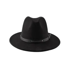 2021 breda brimhattar vinter fedora med band pärlbältet luxuru hand gjorde kvinnor solid formell klänning bröllop fascinator1643206