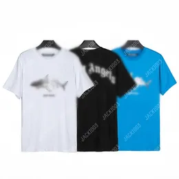 Palm PA Harajuku 24SS Summer Broke Beheaded Shark Letter Printing Logo T Shirt Loose Oversize Hip Hop Unisex Short Sleeve Tees Angels 2181 RBK