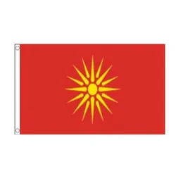 Banner Bayrakları Eski Makedonya Bayrağı Kuzey Makedonya Tarihi Cumhuriyeti Makedonya Bayrağı 150x90cm Banner Polyester