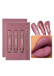 Lipgloss Samt Matte Flüssiglippenstift Set sexy nackte langlebige wasserdichte Feuchtigkeitscreme Make -up Glitzer Lipgloss Liner Glaze Cosme5565889