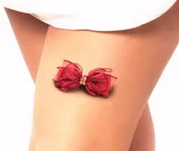 Bellezza 3D Bowknot Tattoo temporaneo Body Art Flash Tattoo Sticker Henna Henna Tatoo selfie Adesivo da parete tatto finto 5900434