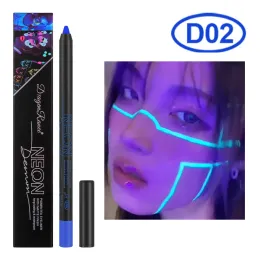 Eyeliner Fluorescenza blu eyeliner gel impermeabile luminoso luminoso UV leggero neon eyeliner penna gialla verde rosa color ombok